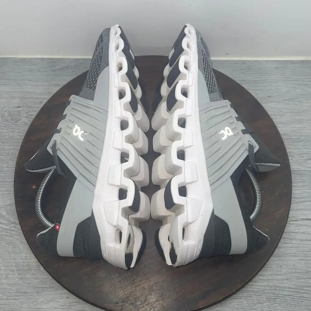 On Cloudswift Mens Size 9.5 Gray White Athletic Running Walking Shoes Sneakers